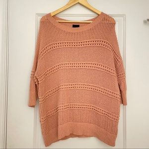 Pink, stretchy sweater